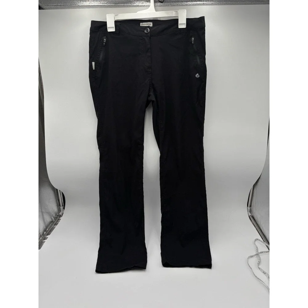 Craghoppers Pro Stretch Hiking Pants Womens 10 Black Travel Outdoor 30x